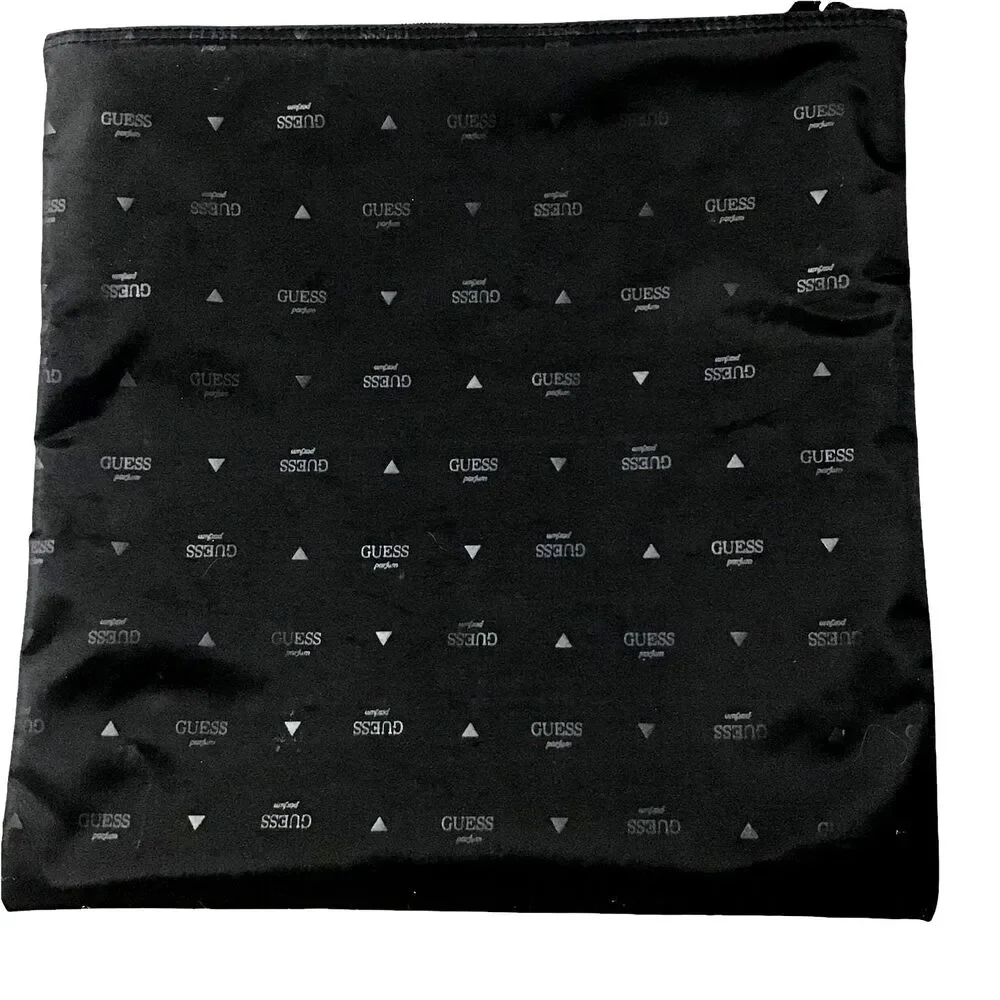 Guess Print Black Zippered Pouch Size 12